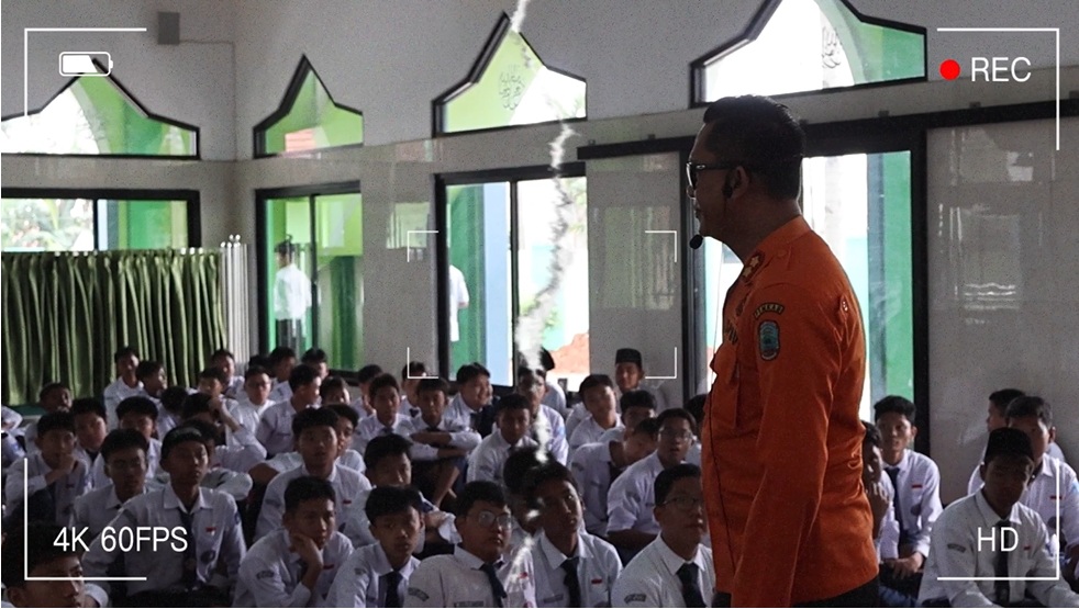BPBD Lampung Selatan Perkuat Ketahanan Bencana Melalui Simulasi dan Edukasi di SMP Qur'an Darul Fatah Natar